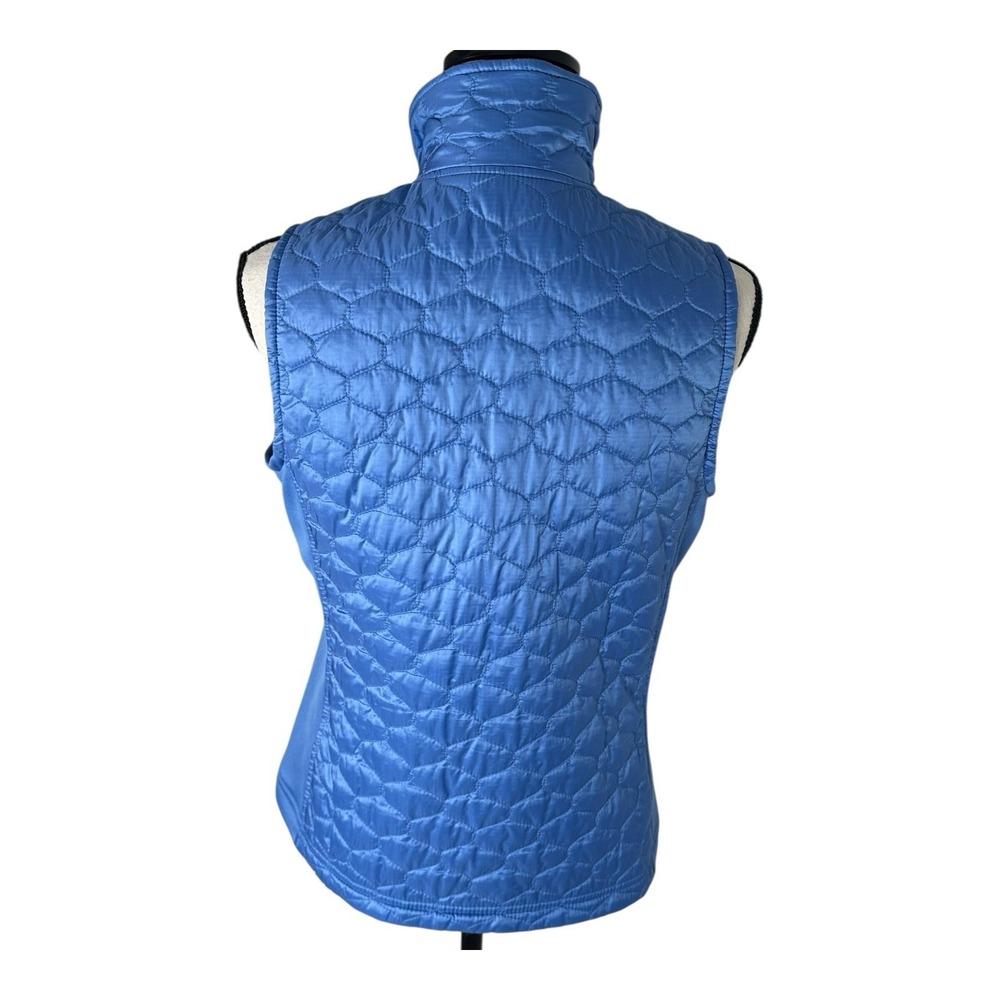 LL Bean Womens Blue Lightweight Puffer Vest Jacket Size Small Double Zip Closure - Picture 4 of 14